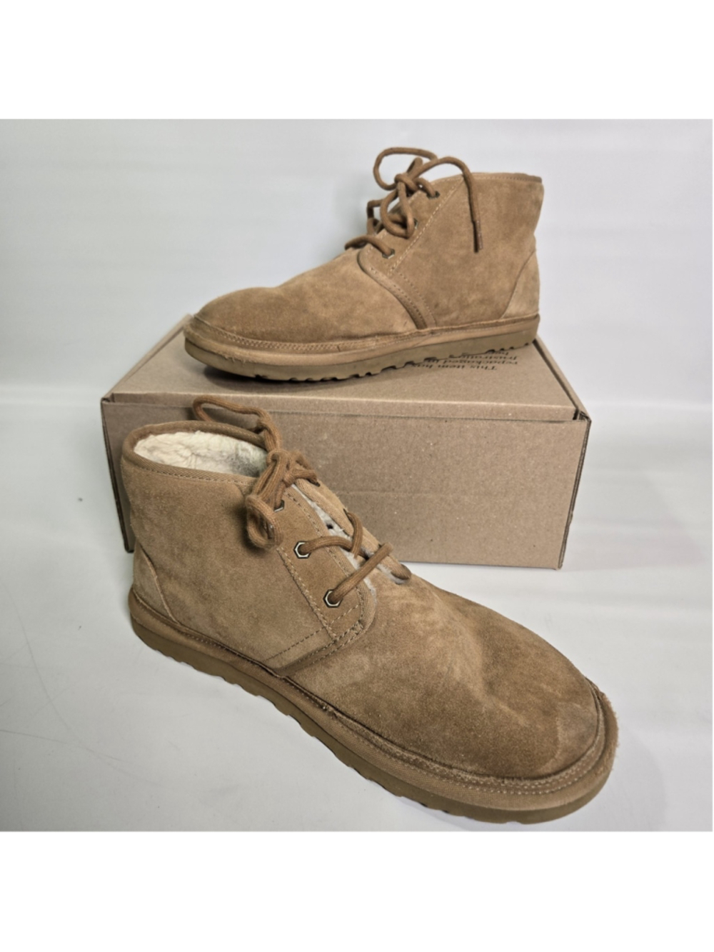 UGG Neumel Classic Boots Mens 11 Suede Wool Lined Casual Chukka Comfort